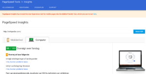 Google page speed - SEO optimering